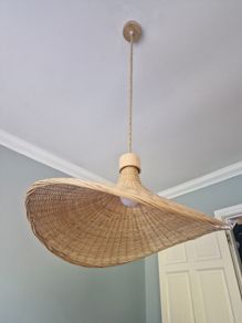 2x Bamboo ceiling lights