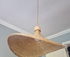 2x Bamboo ceiling lights