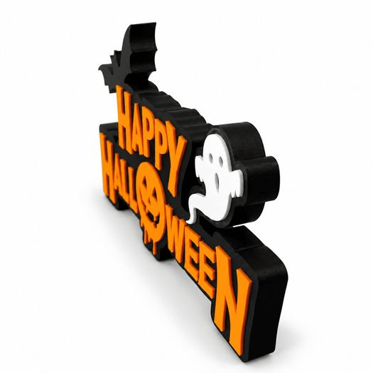 Happy Halloween Ghost Sign - 3D - Table Decor