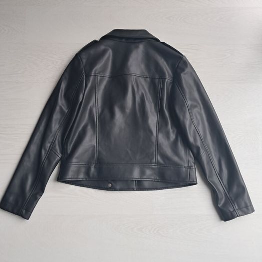 M&S Black  faux leather jacket. Size UK 10 12 M .New