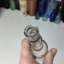 220 - Set of 2 Vintage Clear Glass Decorative Collectible Bottles Image 8