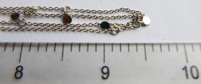 Vintage Sterling Silver 925 Long Dangles Charms Necklace  Length 19" - 4,6g