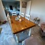 farmhouse style table & 6 dining chairs Image 4
