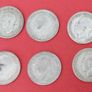 England 6 X 1920's 50% Silver Sixpence Coins Image 2