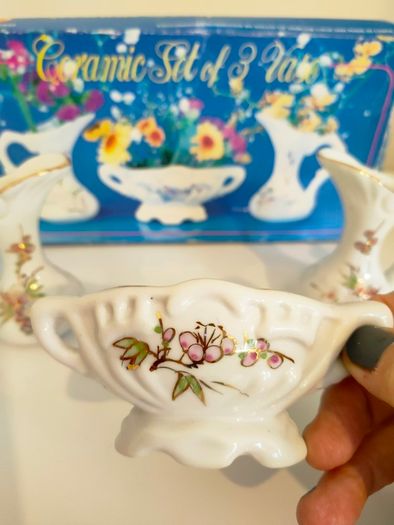 Vintage miniature vase set.