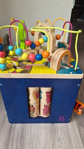 Battat Zany Zoo Wooden Activity Cube