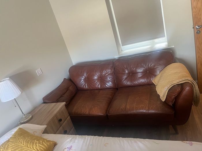 Zinc DFS Leather Sofa Perfect Condition