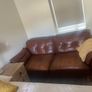 Zinc DFS Leather Sofa Perfect Condition Image 7