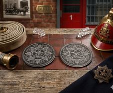 Dublin Fire Brigade Laser-Engraved Slate Coaster Set of two