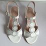 Ana Roman Ladies Pearly White & Grey / Silver Sandals Mother Of The Bride New With Box Size UK2 CAN POST Image 9