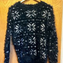Super soft Fluffy black christmas jumper never worn