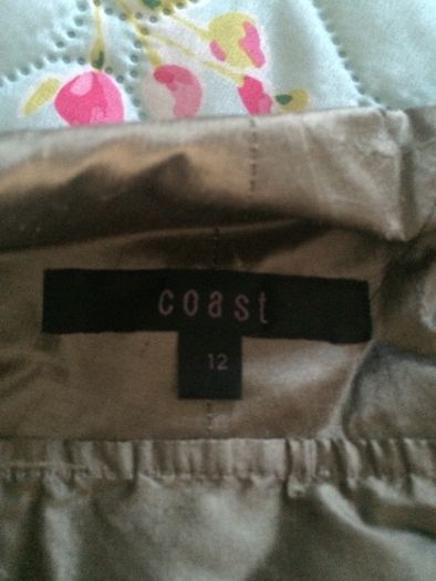 Coast 2 piece olive pencil skirt and Silk wrap