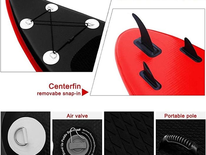 3m Inflatable Stand Up Paddle Board | Inflatable SUP Board Beginner's Surfboard Kit w/Adjustable Paddle | Air Pump w/Pressure Guage | Repair Kit | Premium Leash & Carry Backpack MULTIPLE COLOURS AVAILABLE (FREE SHIPPING)