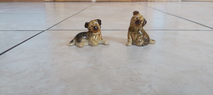 Vintage Ceramic Wade Whimsies Alsation Dogs