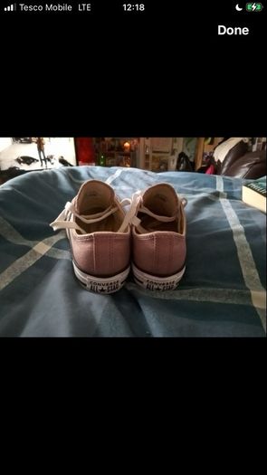 Sparkly Pink Converse UK 3.5