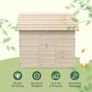 Wooden Duck House Poultry Coop for 2-4 Ducks with Openable Roof Raised Feet Air Holes Natural Image 4
