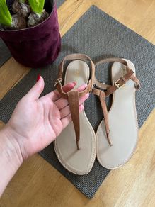 Genuine suede sandals in brand new condition