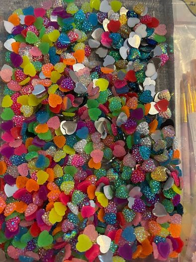 glitter and paint