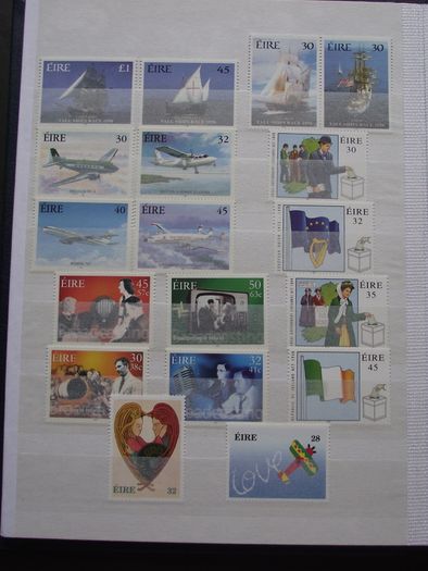 A new stock book (Number 2) filled with mint Irish stamps from years 1968-2000