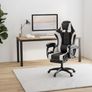 Computer Chair Office Chair Desk Swivel Chair Adjustable Reclining Footrest Cushion White New Image 2
