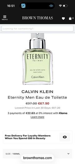 eternity Calvin Klein