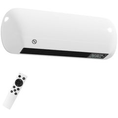 Ceramic Electric Heater with Fan Adjustable Thermostat Wall Mounted