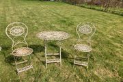 vintage cast Iron Lady Jane folding chairs