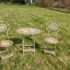 vintage cast Iron Lady Jane folding chairs