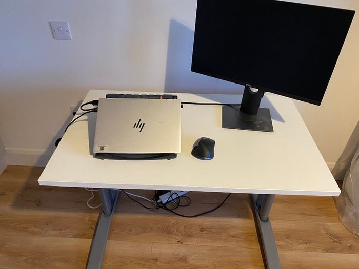 Computer Desk White and Grey