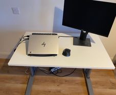 Computer Desk White and Grey