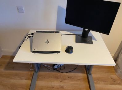 Computer Desk White and Grey
