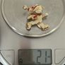 Vintage Carolee Style Christmas Teddy Bear Brooch Image 3