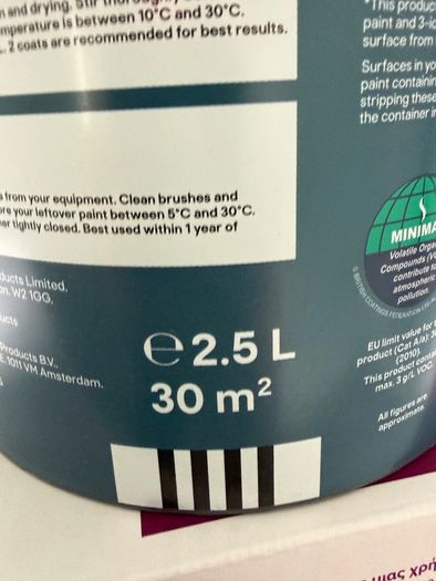 2.5L white bathroom paint