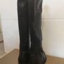 RRP 160 Eur French Design Real Leather Ladies Tall boots noir black perforated Fugitive new boxed size 5 LAST PAIR LEFT Image 5