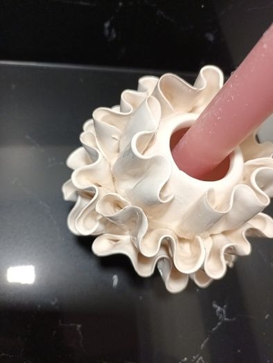 Taper candle  ceramic holder