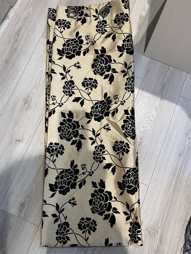 Black and cream curtains