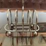 Vintage Silver Plate 4 Slot Toast Rack Ball Feet Image 8