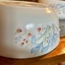 Vintage Pyrex England Blue Iris Flower Casserole Mixing Nesting Bowl Set Image 5