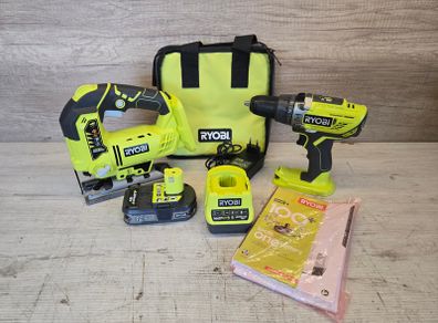 Ryobi Drill + Jigsaw Kit includes a battery and charger