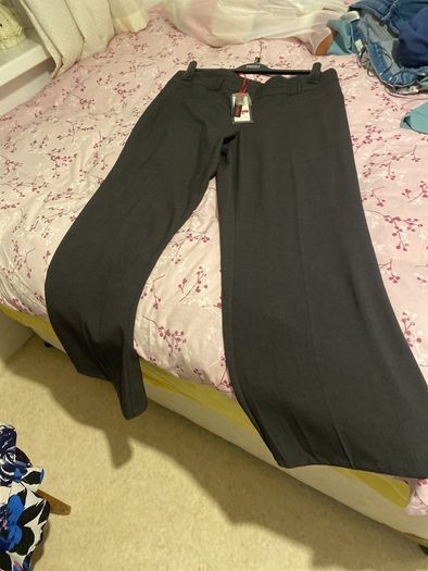 ladies trousers paco new charcoal grey large