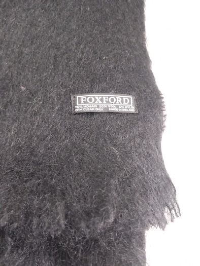 Foxford Mohair/Wool Throw Black