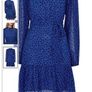 BNWT - Whistles Blue Warped Star Print Dobby Dress UK 14 Image 5