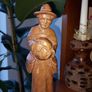 Vintage Hand Carved Wooden old man  Figurine Statue figurine  Hand sculpted african statues Decor Image 3