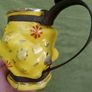 Antique Prattware Satyr Yelow Jug c.1800 - hand-made handle Image 3