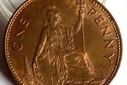 1967 Penny Elizabeth II bronze coin