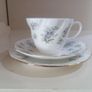 13 piece Tea Set, 4 Tea Trio and Fruit / Sweet Bowl, Queens "Forget-me-Not" Image 5