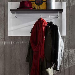 Hallway Coat Rack with Hanging Rail & Hooks