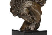 Horses Head (30cm) - Bronze, Marble, Signed