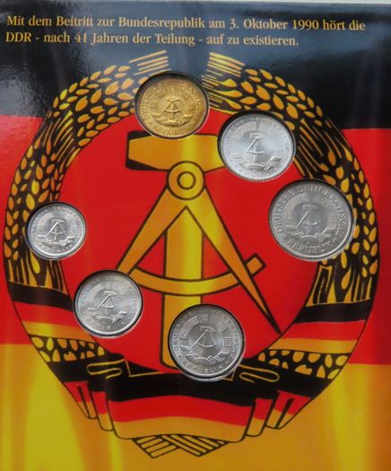East Germany DDR original vintage coins set