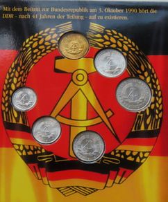 East Germany DDR original vintage coins set